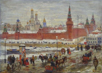 Landscapes Painting - the old moscow Konstantin Yuon cityscape city scenes
